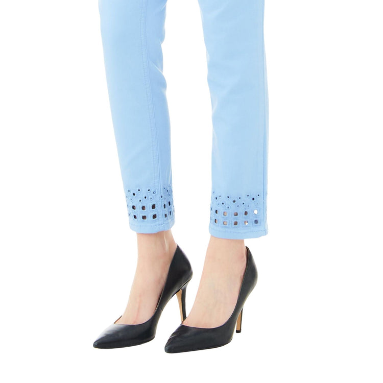 Women's bottom up trousers with cutouts