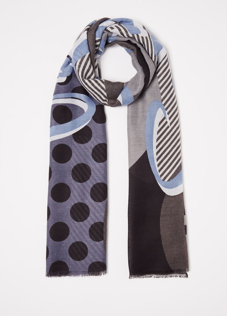 Pashmina Donna a pois con logo