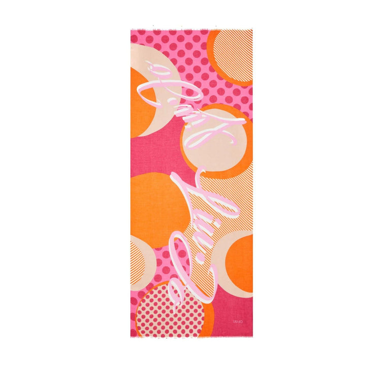 Pashmina Donna a pois con logo