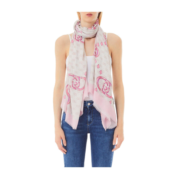 Stola Donna con Logo Rosa indossata da modella