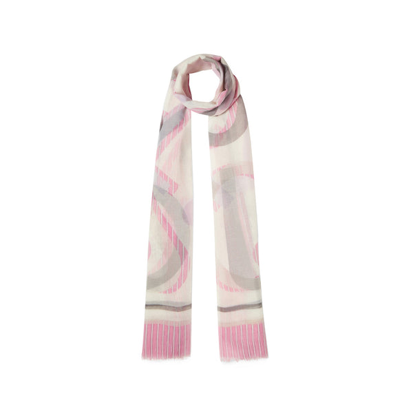 Foulard Donna Mix Print Rosa