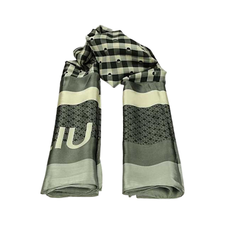 Pashmina Donna stampa geometrica con logo