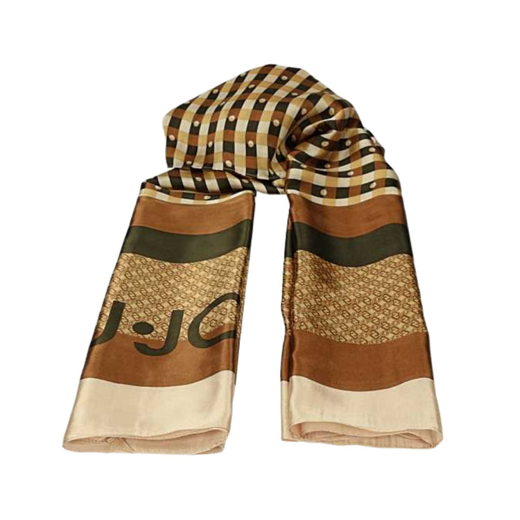 Pashmina Donna stampa geometrica con logo