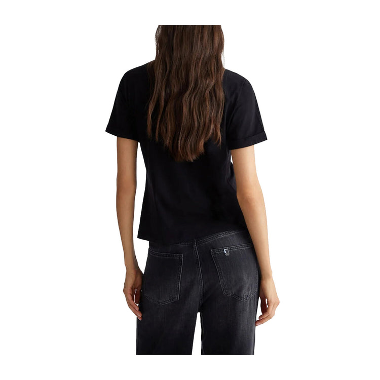 Black Women's Polo with Rhinestones