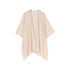 Poncho Donna in maglia maniche 3/4 Beige