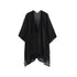 Poncho Donna in maglia maniche 3/4 Nero