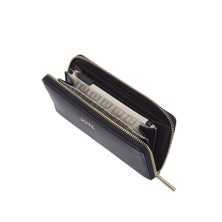 Portafoglio grande Donna con zip Nero interno