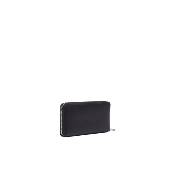 Portafoglio grande Donna con zip Nero