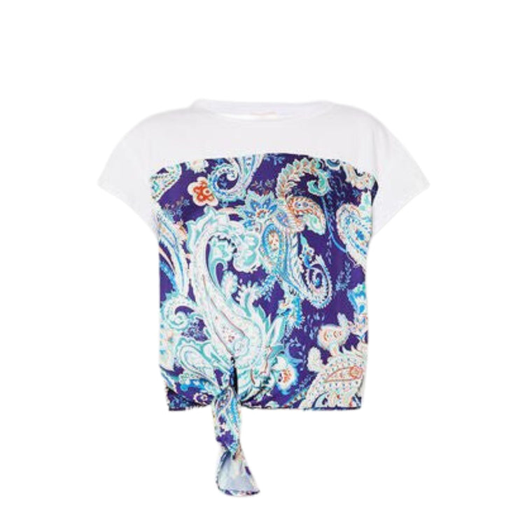 T-shirt femme avec écharpe nouée