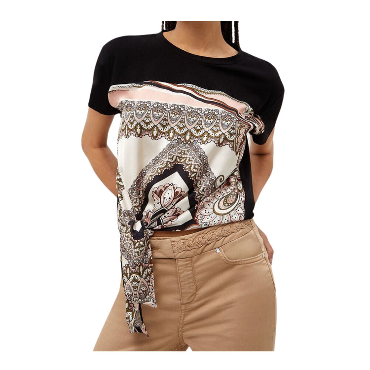 T-shirt femme avec écharpe nouée