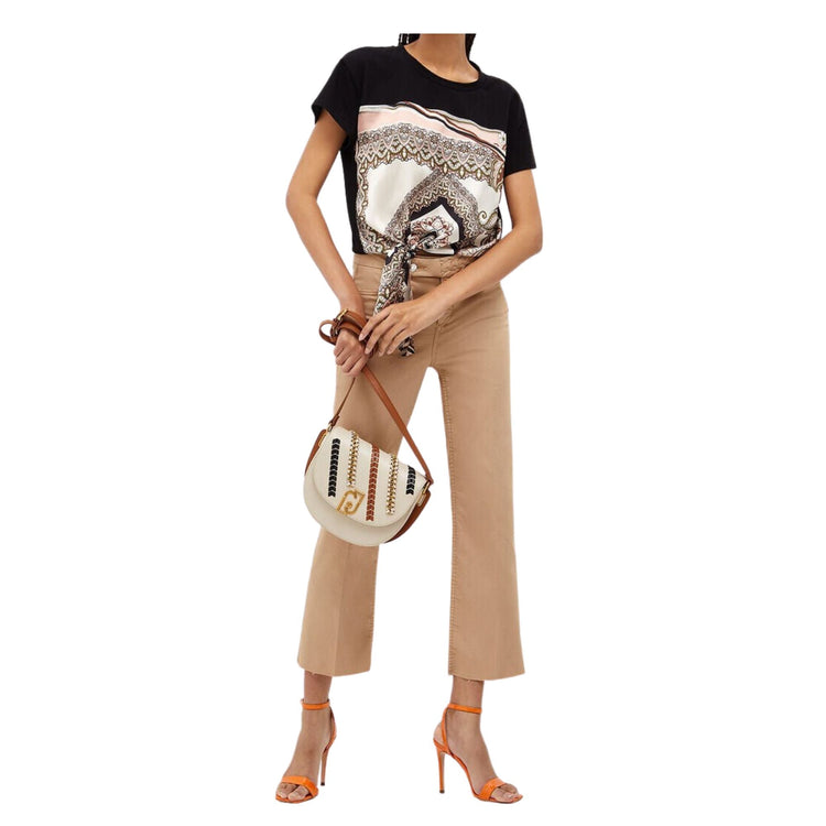 T-shirt femme avec écharpe nouée