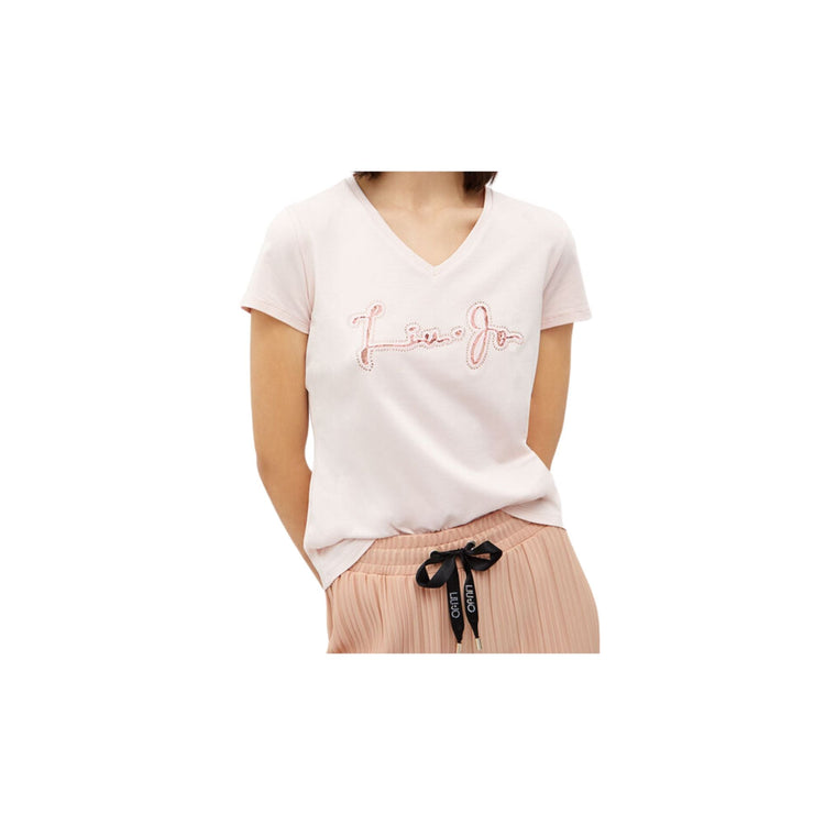 Women's T-shirt with logo and rhinestones