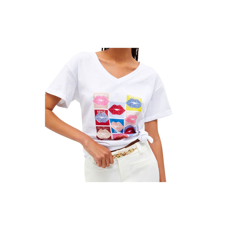 T-shirt femme imprimé lèvres