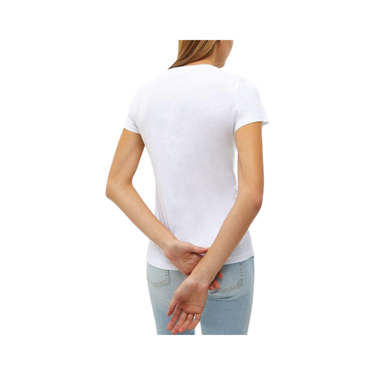 T-shirt femme avec strass et logo