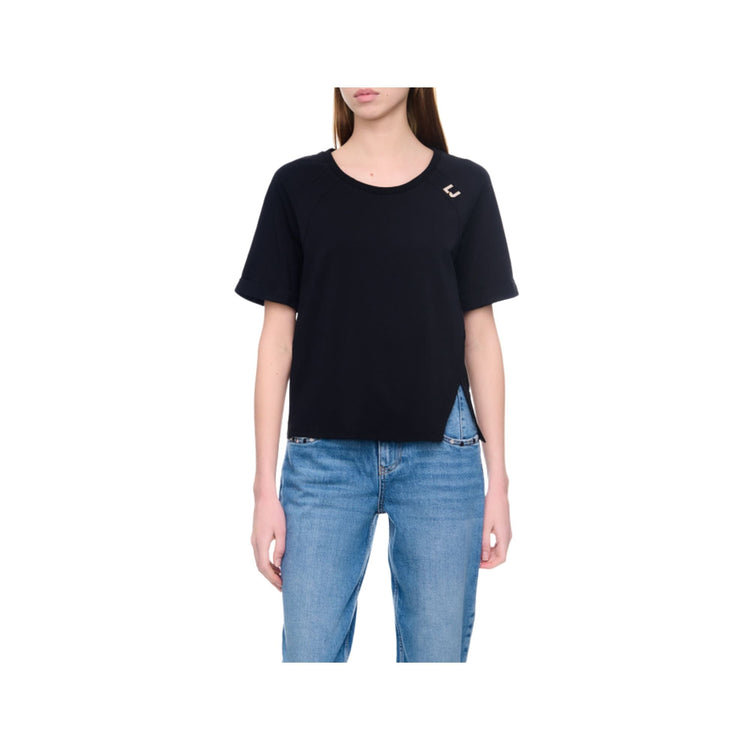 T-shirt femme en coton avec fente