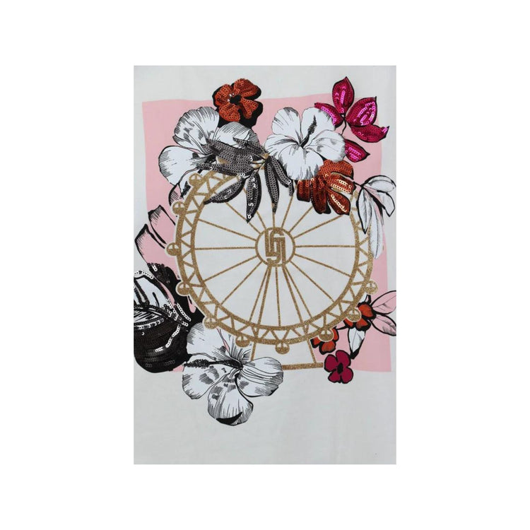 T-shirt Donna in cotone con stampa floreale