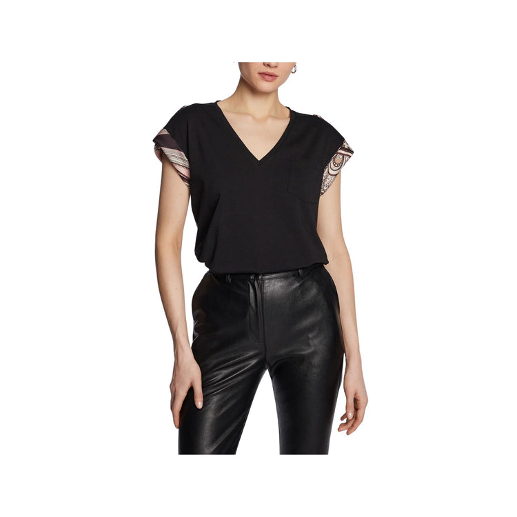 T-shirt femme en coton à dos foulard