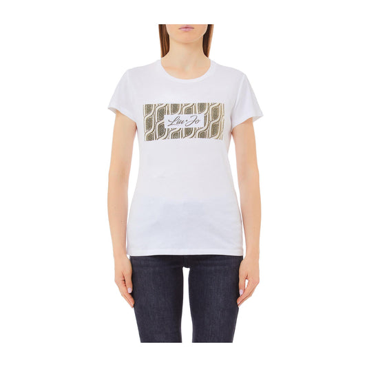 T-shirt Donna slim fit con stampa modella frontale
