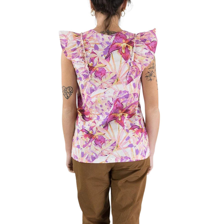 Top femme à motif fleuri