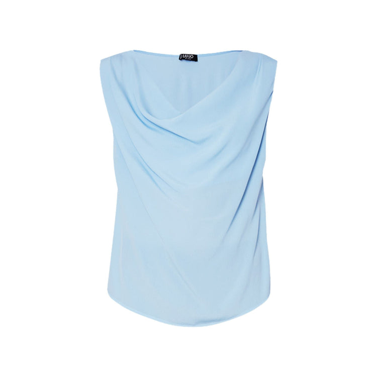 Top femme uni à col V