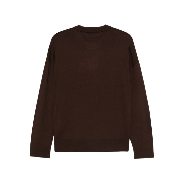 Maglia Donna con patch logata Marrone retro