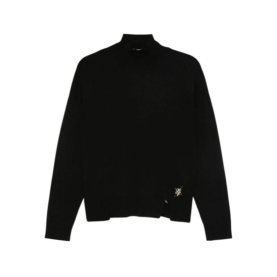 Lupetto Donna con patch al fondo Nero