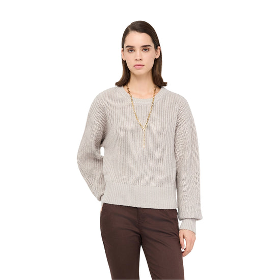 Maglione Donna in misto lana e alpaca modella frontale