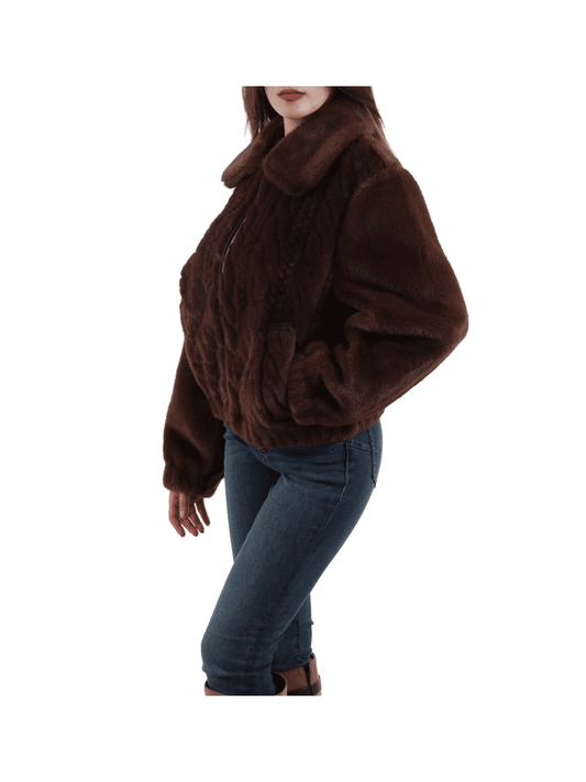 Liu Jo Bomber Teddy Trecce Invernale Donna