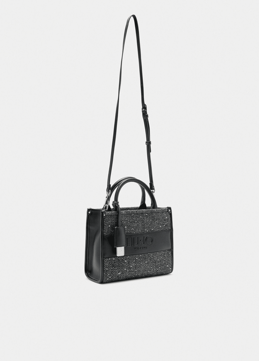LIU JO Borsa Tote Paillettes Chevron Donna