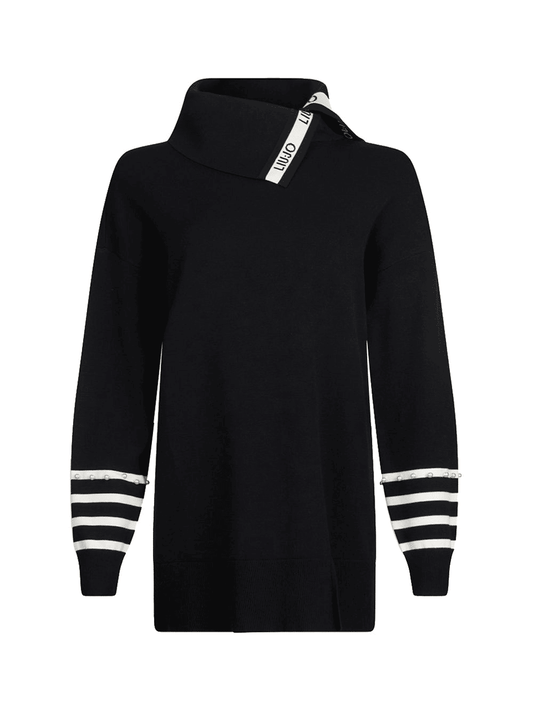 Liu Jo Maxi Maglia Donna Nero Inverno Viscosa