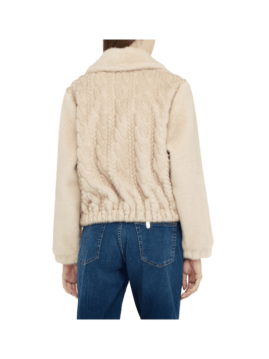 Liu Jo Bomber Teddy Trecce Beige Donna