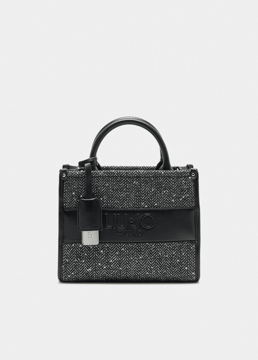 LIU JO Borsa Tote Paillettes Chevron Donna