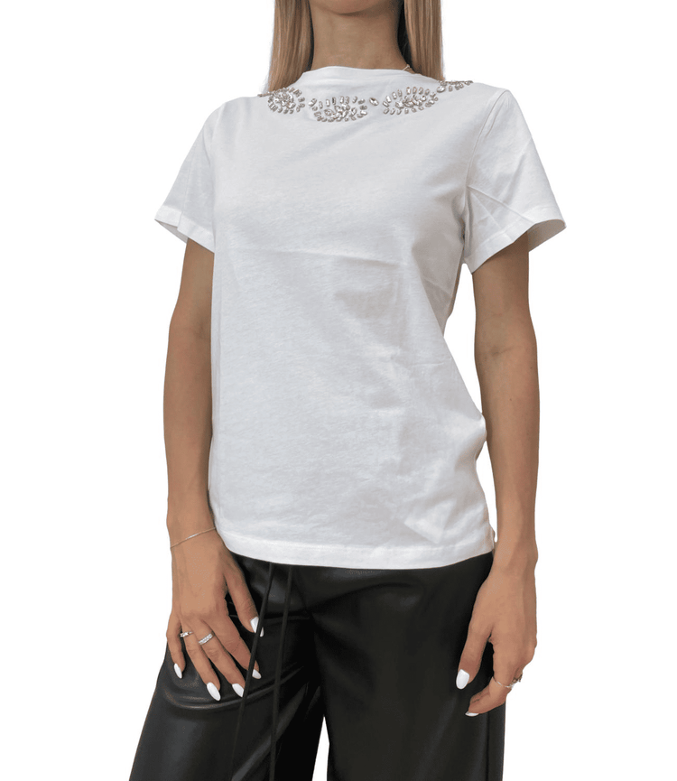 Liu Jo T-shirt Gioiello Crystal Stone Donna