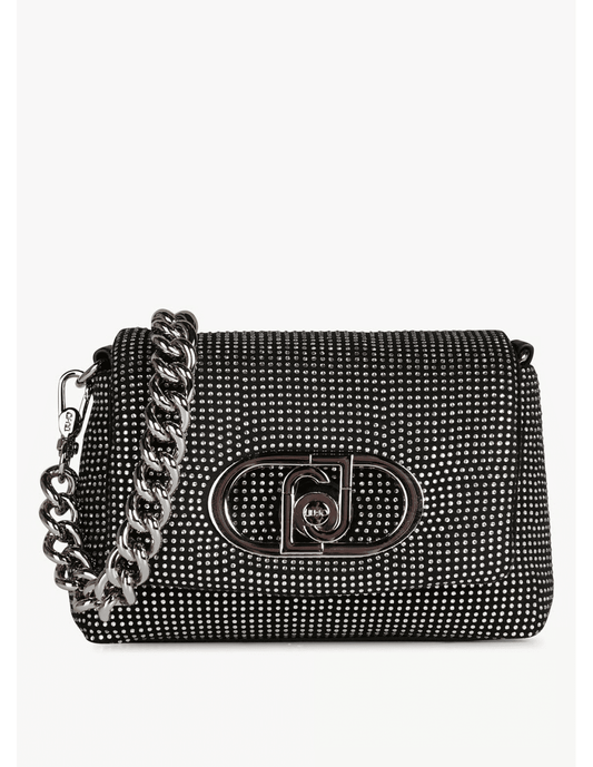 Liujo Borsa Tracolla Strass Microfibra Donna