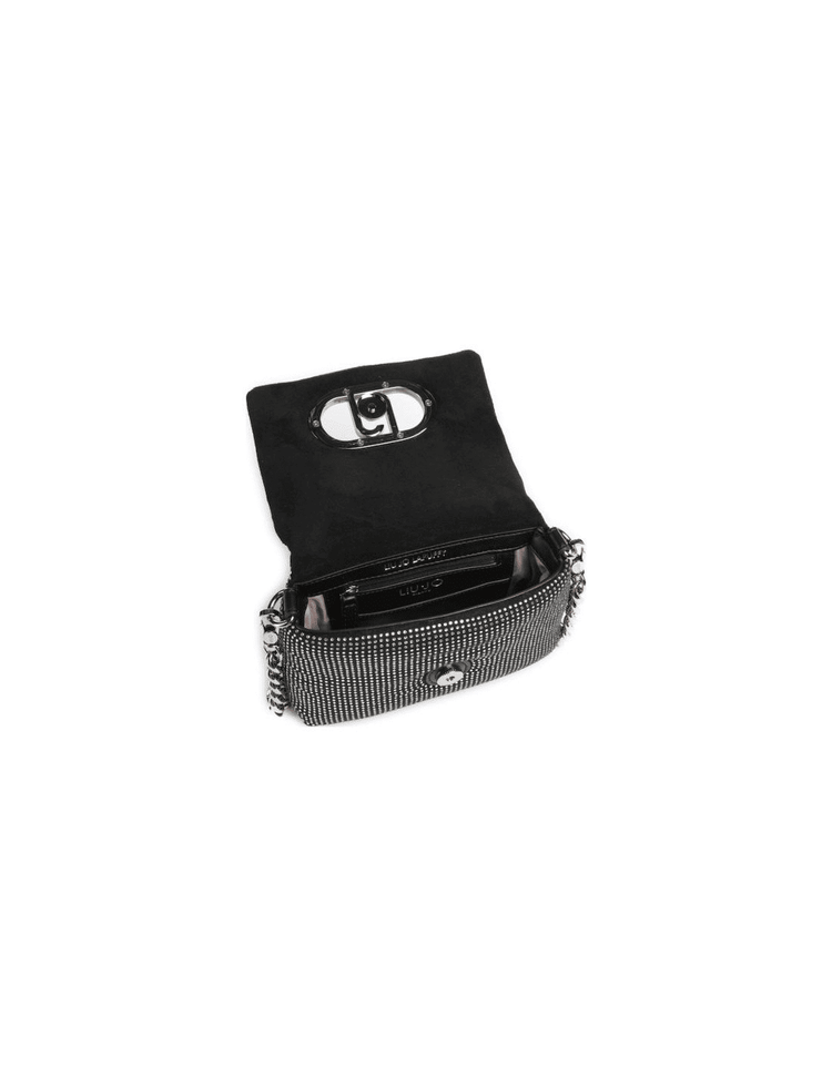 Liujo Borsa Tracolla Strass Microfibra Donna
