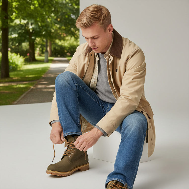 Stivali Uomo Premium 6-Inch impermeabili Verde oliva