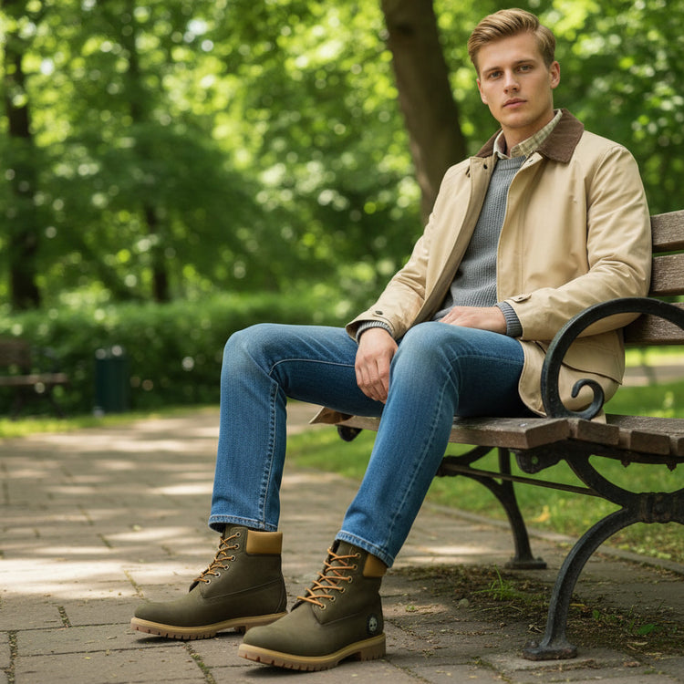 Stivali Uomo Premium 6-Inch impermeabili Verde oliva