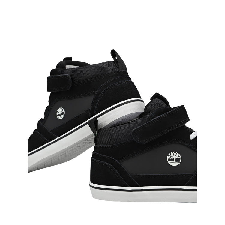 Sneakers Bambino Mid con cinturino Nero