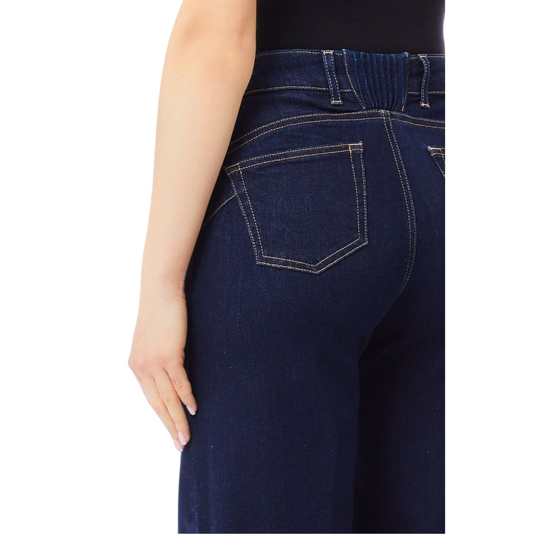 Jeans Donna con inserto elastico sul retro dettaglio retro